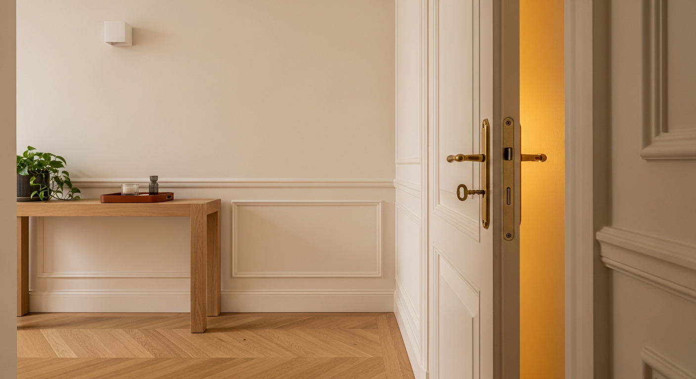 Clé ouvrant une porte secrète, symbolisant l'accès au marché off-market